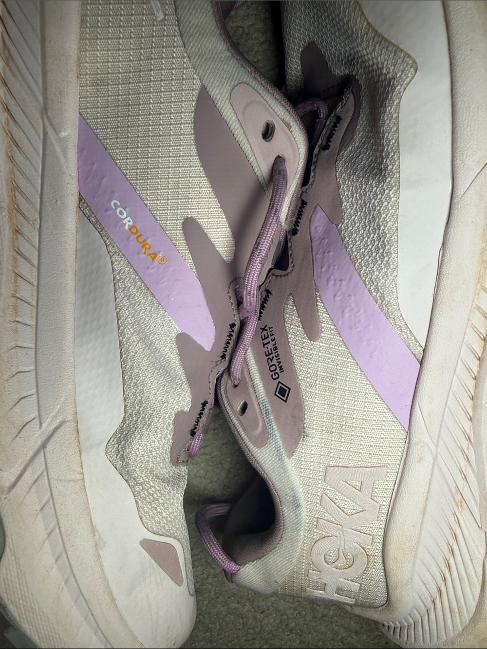 Hoka Transport Women's Light Pink and Lavender Hiking Shoes - Picture 12 of 15